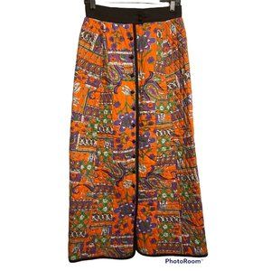 Vintage bright Skirt 1960s 1070s Long Colorful Mod Flower Power hippie maxi